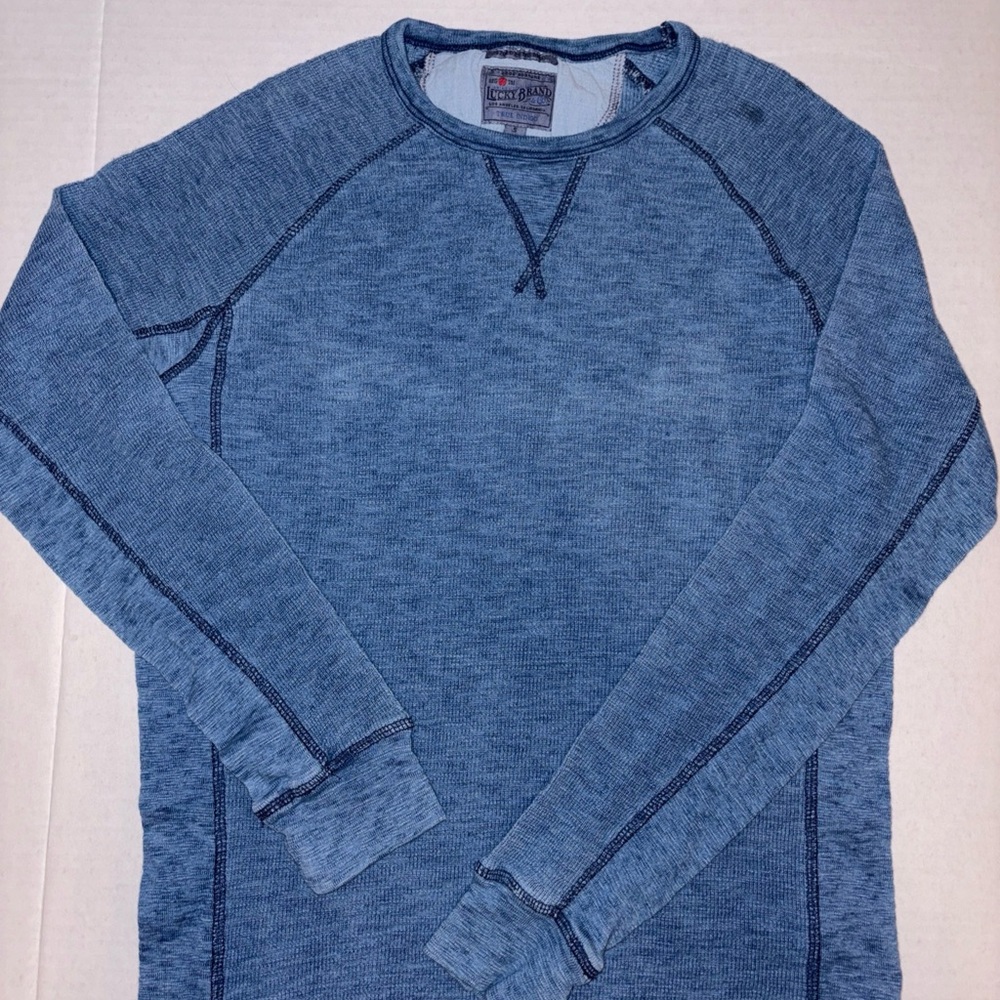 Lucky Brand Blue Thermal Womens Longsleeve Top  Size Small